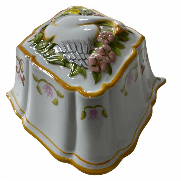 Vintage Franklin Mint Le Cordon Bleu Goose Duck Butterfly Jello Mold Ceramic - Picture 4 of 9